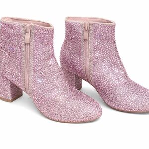 Sparkling Pink Ankle Boots